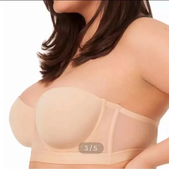 Lively Women's Toasted Almond Strapless Bra 38DD NWT - Picture 2 of 10